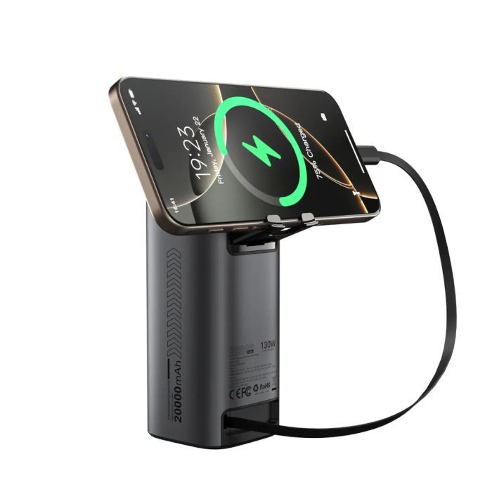 Батарея универсальная Choetech 20000mAh, PD/130W, QC, AFC , TFT, pass-through charging (B815C) изображение 3