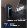 Батарея универсальная Choetech 20000mAh, PD/130W, QC, AFC , TFT, pass-through charging (B815C) изображение 5