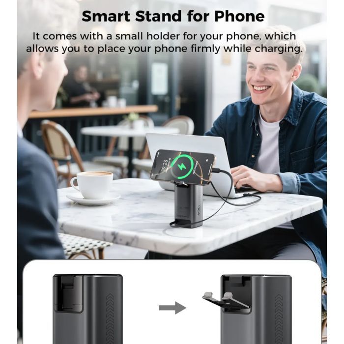 Батарея универсальная Choetech 20000mAh, PD/130W, QC, AFC , TFT, pass-through charging (B815C) изображение 8