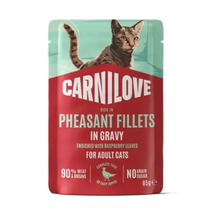 Влажный корм для кошек Carnilove Gravy Pheasant with Raspberry Leaves 85 г (8595602584666)