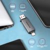 Зчитувач флеш-карт AXAGON USB-C + USB-A to SD/microSD 5Gbps gray (CRE-DAC) зображення 4