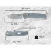 Нож SRM Medal 255L, Grey G10, Satin (255L-GK2) изображение 8