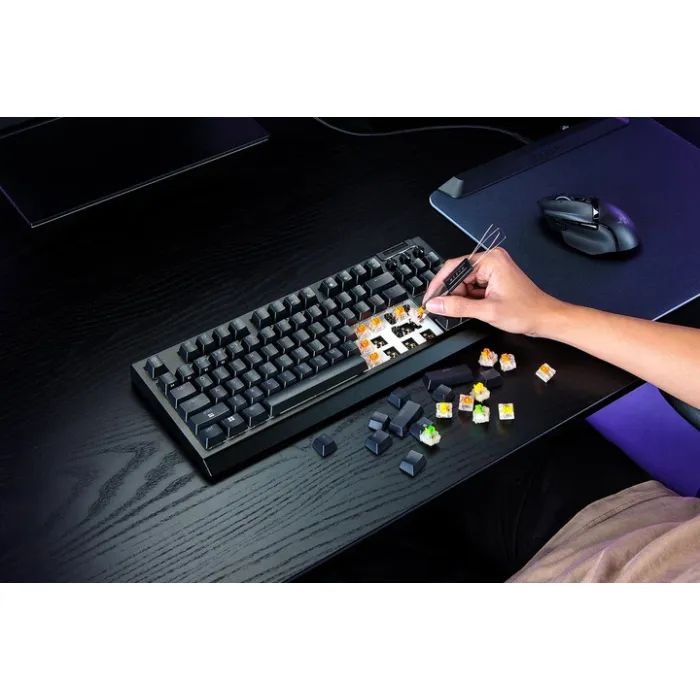Клавиатура Razer BlackWidow V4 TKL Hyperspeed RGB Wireless/Bluetooth/USB UA Black (RZ03-05480100-R3M1) изображение 9