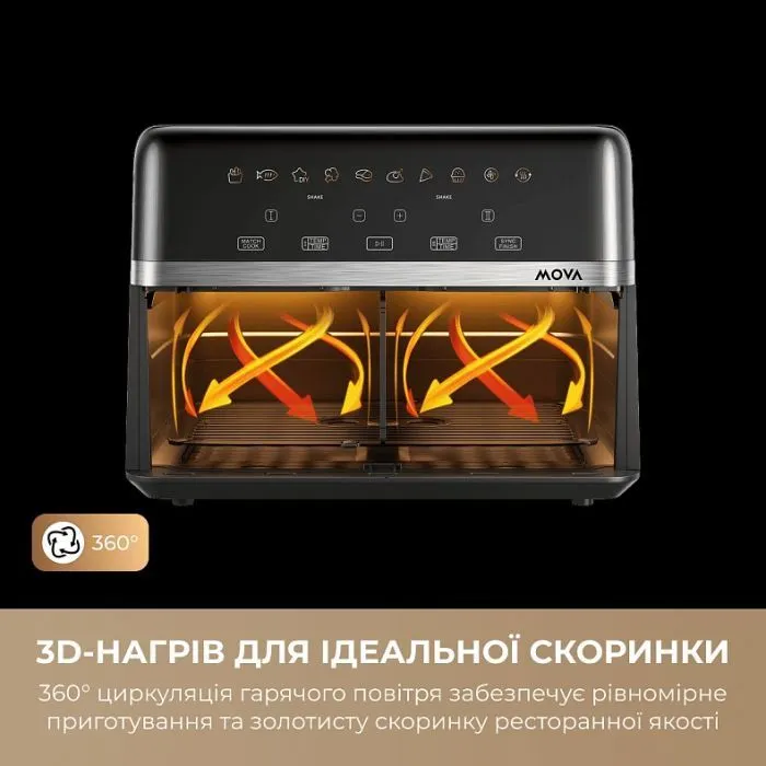 Мультипіч MOVA AeroChef FD20s Pro Black (AF-5518ATB-S) зображення 9