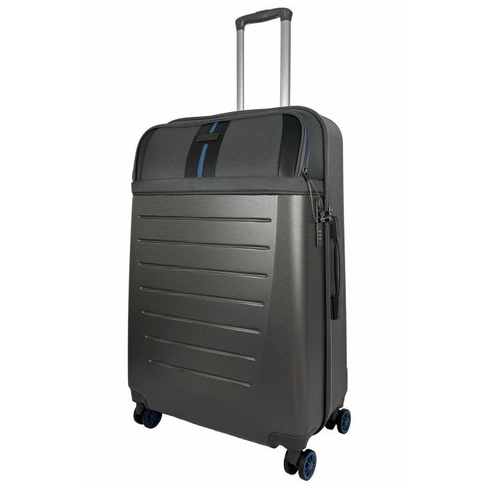 Валіза Semi Line 20" (S) Dark Brown/Blue Line (T5736-1) (DAS303803)