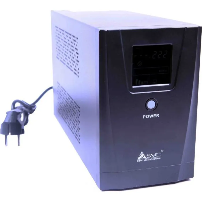 Пристрій безперебійного живлення SVC VP-1500-LCD 1500VA (VP-1500-LCD) зображення 2