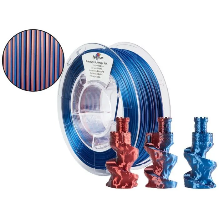 Пластик для 3D-принтера Spectrum PLA Magic SILK 1.75mm 0.25kg Fire & Ice (81397) зображення 3