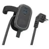 Сетевой фильтр питания HOCO NS7 1 роз, 2 USB,USB-C, 20W, 1.1м, Black (NS7B) изображение 3