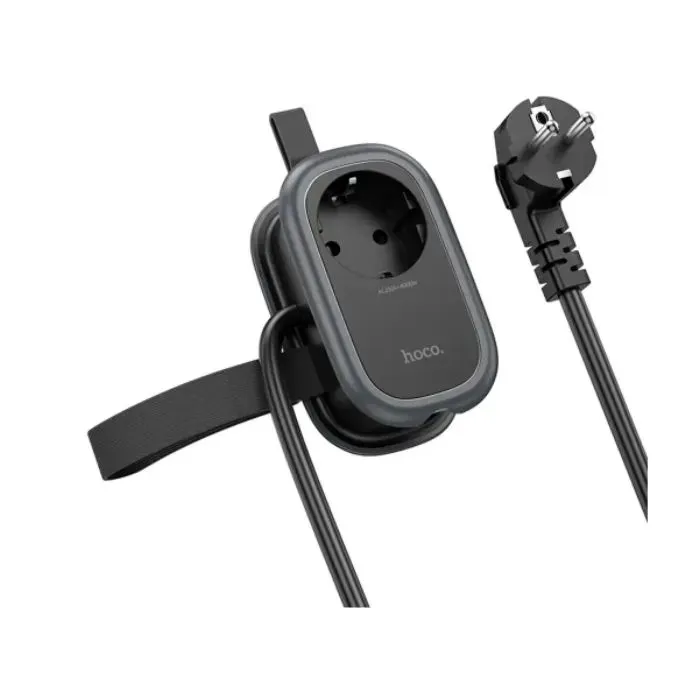 Сетевой фильтр питания HOCO NS7 1 роз, 2 USB,USB-C, 20W, 1.1м, Black (NS7B) изображение 4
