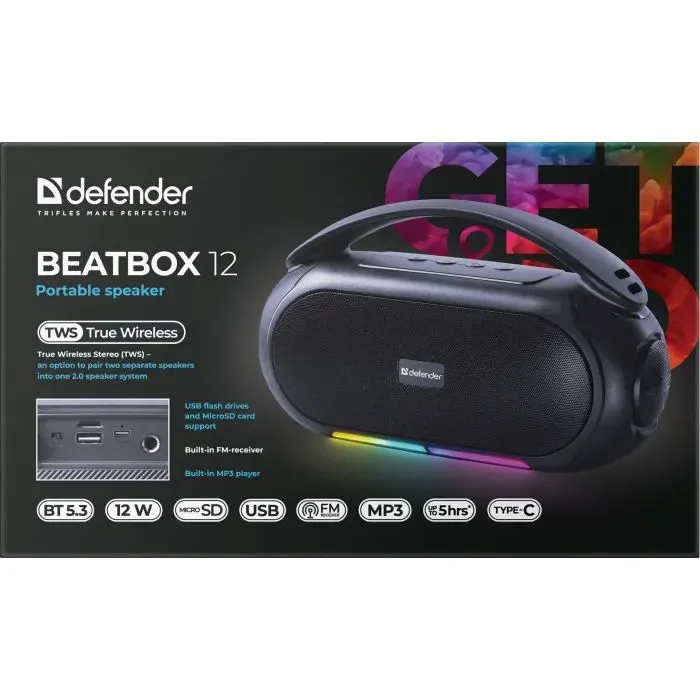 Акустическая система Defender Beatbox 12 Black (65812) изображение 9