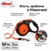 Поводок для собак Flexi New Neon стрічка M 5 м/ 25 кг помаранчевий (4000498031803) изображение 4