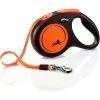 Поводок для собак Flexi New Neon стрічка M 5 м/ 25 кг помаранчевий (4000498031803)