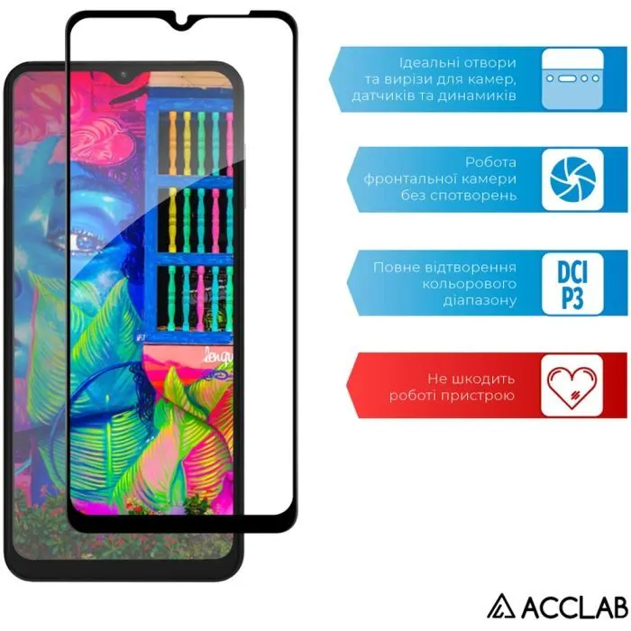 Стекло защитное ACCLAB Full Glue Samsung A04S Black (1283126544866) изображение 5