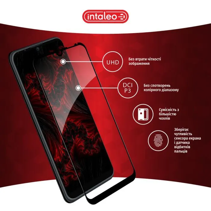 Скло захисне Intaleo Full Glue ZTE Blade A51 Black (1283126515613) зображення 4