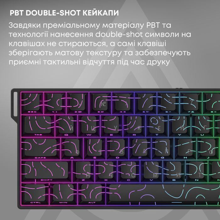 Клавиатура Ajazz AK680 V2 Ice Island Magnetic Switch USB UA White (AK680-V2-I-S-W) изображение 11