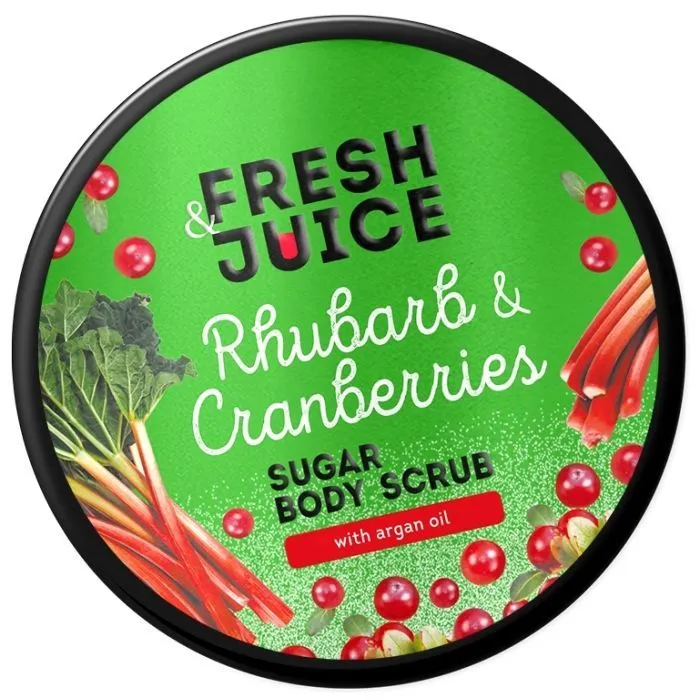 Скраб для тіла Fresh Juice Rhubarb & Cranberries Sugar Body Scrub 200 мл (4823015946189)