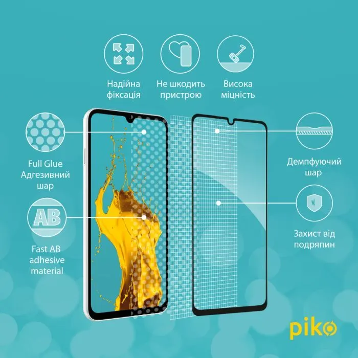 Скло захисне Piko Full Glue ESD Samsung A07 Black (1283126623806) зображення 4