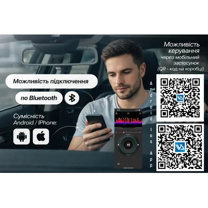 Автомагнітола PULSO DSP, velykyy LCD-dyspley, RGB-pidsvit (1020211) зображення 12