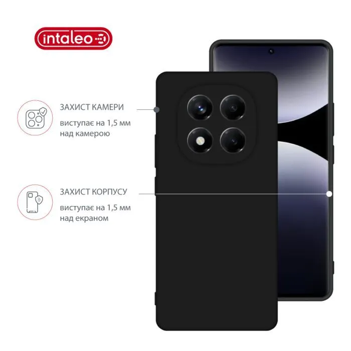 Чохол до мобільного телефона Intaleo Silicone Poco X7 Black (1283126640223) зображення 3