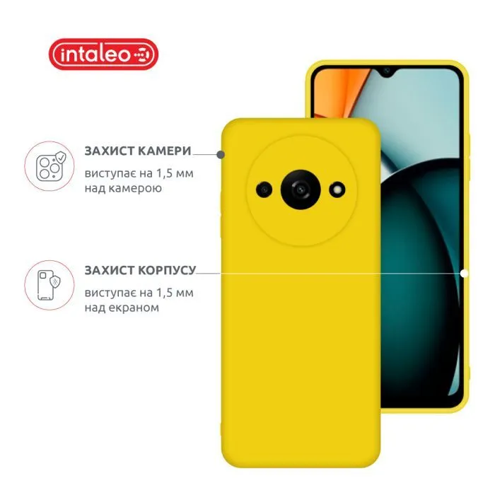 Чохол до мобільного телефона Intaleo Silicone Xiaomi Redmi A3 Yellow (1283126600937) зображення 3