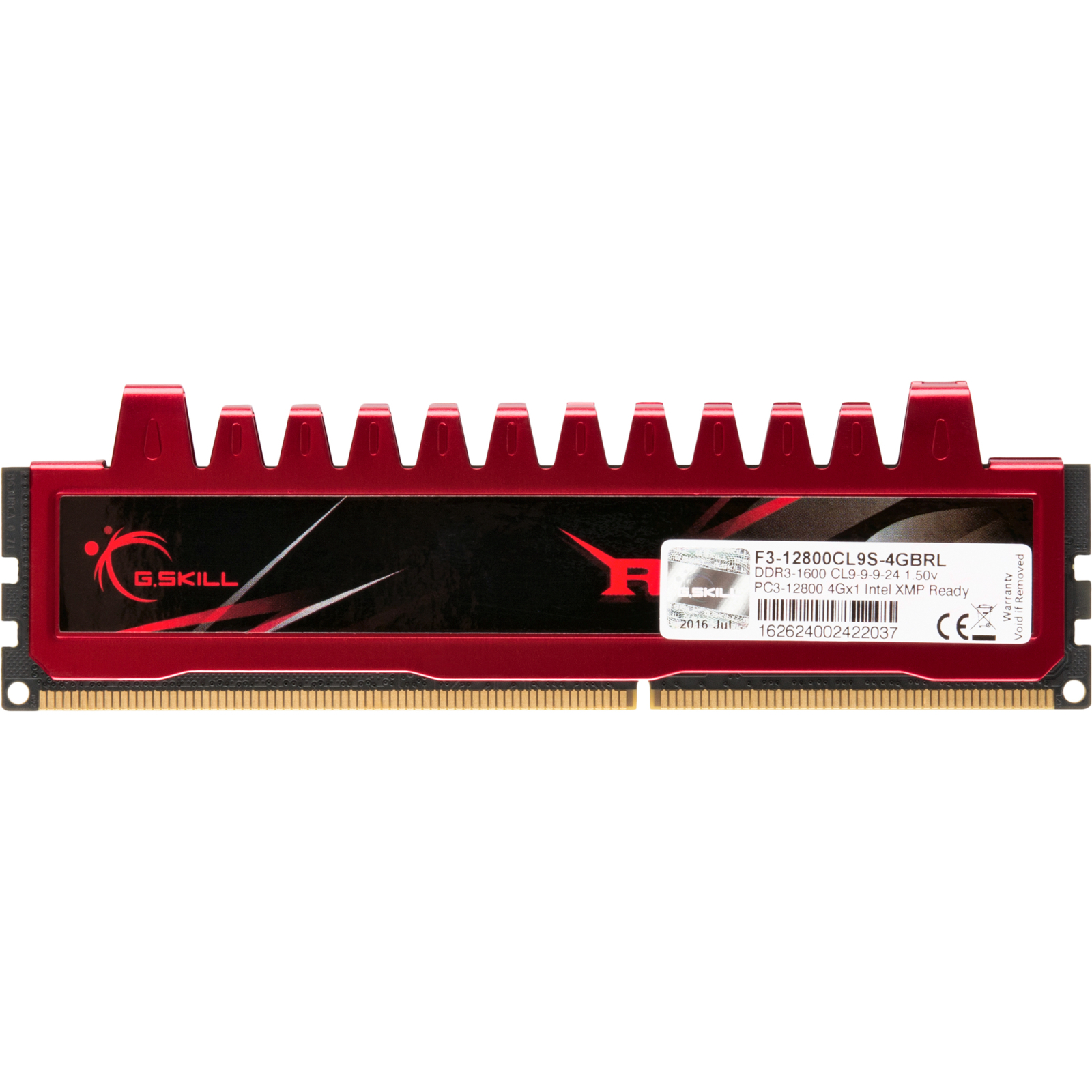 Модуль пам'яті для комп'ютера DDR3 4GB 1600 MHz G.Skill (F3-12800CL9S-4GBRL)