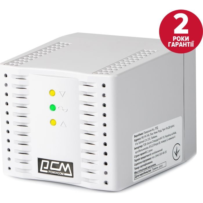 Стабілізатор TCA-1200 Powercom (TCA-1200 white) зображення 3