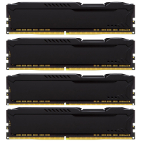 Модуль памяти для компьютера DDR4 64GB (4x16GB) 2400 MHz HyperX FURY Black Kingston Fury (ex.HyperX) (HX424C15FBK4/64) изображение 3