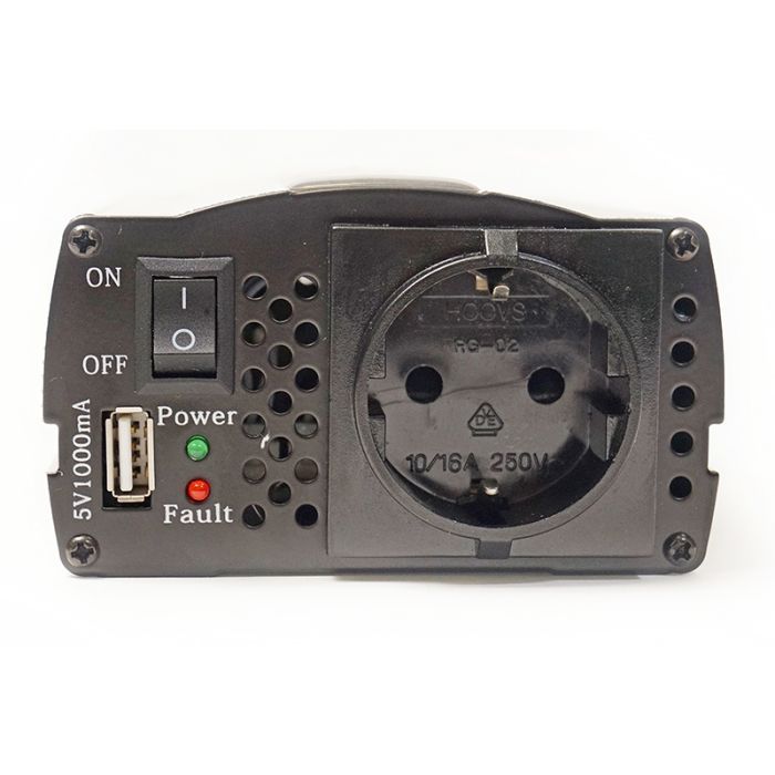 Автомобільний інвертор 12V/220V 300W, USB 5V 1A, HYM300-122 PowerPlant (KD00MS0001) зображення 3