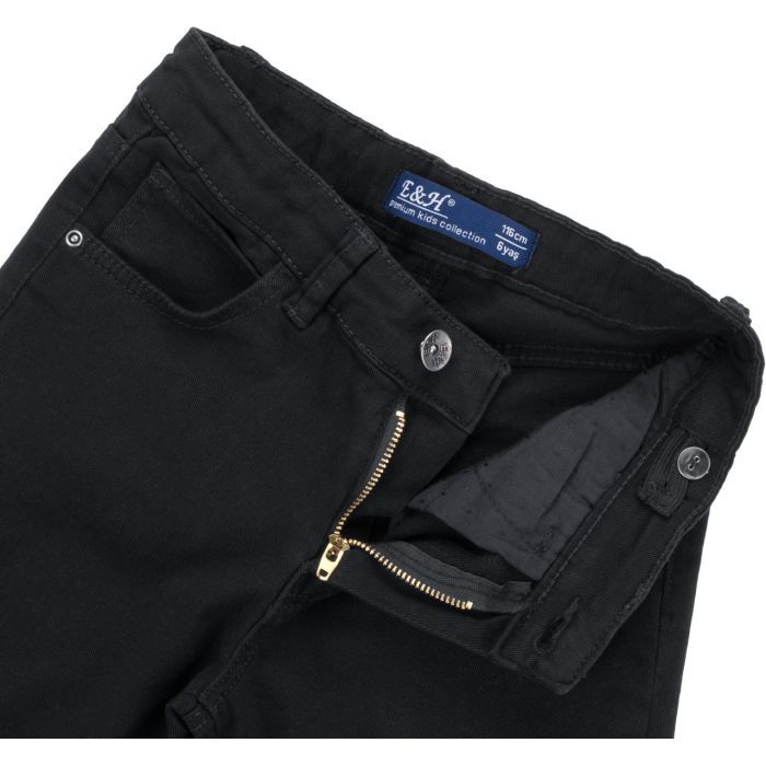 Штани дитячі Breeze з джинсової тканини (OZ-17606-116B-black) зображення 6