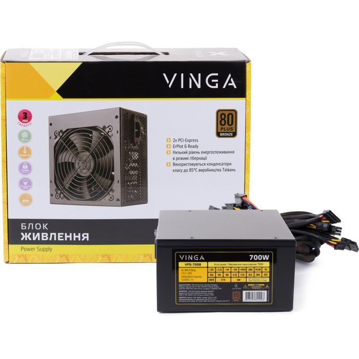Блок питания Vinga 700W (VPS-700B) изображение 6