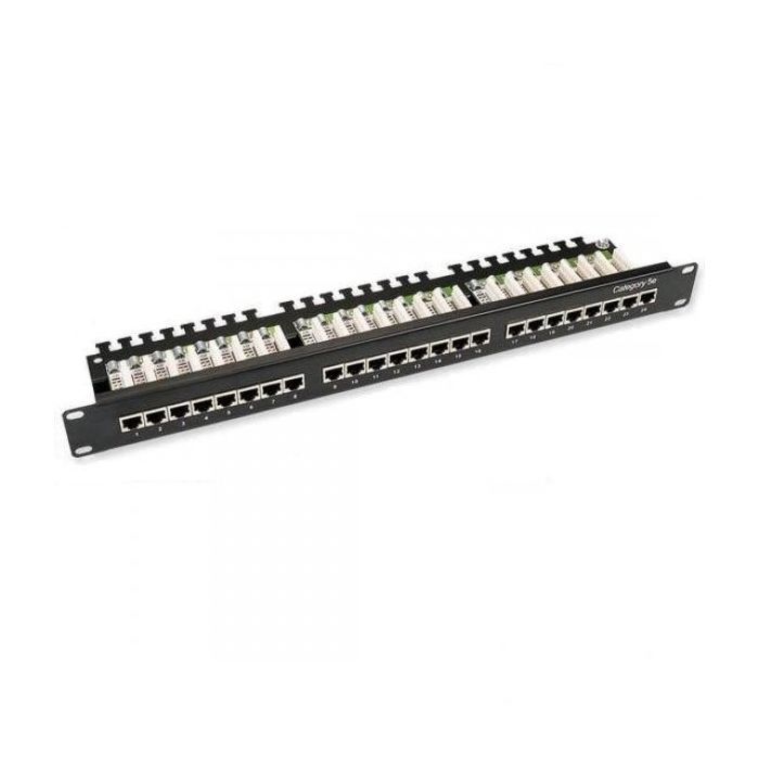 Патч-панель Hypernet 19" 24 порта UTP cat.5e с менеджментом кабеля (PP-UTP24-WMR)