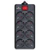 Мережевий фільтр живлення REAL-EL REAL-EL RS-8 PROTECT, 3m, black (EL122300022)