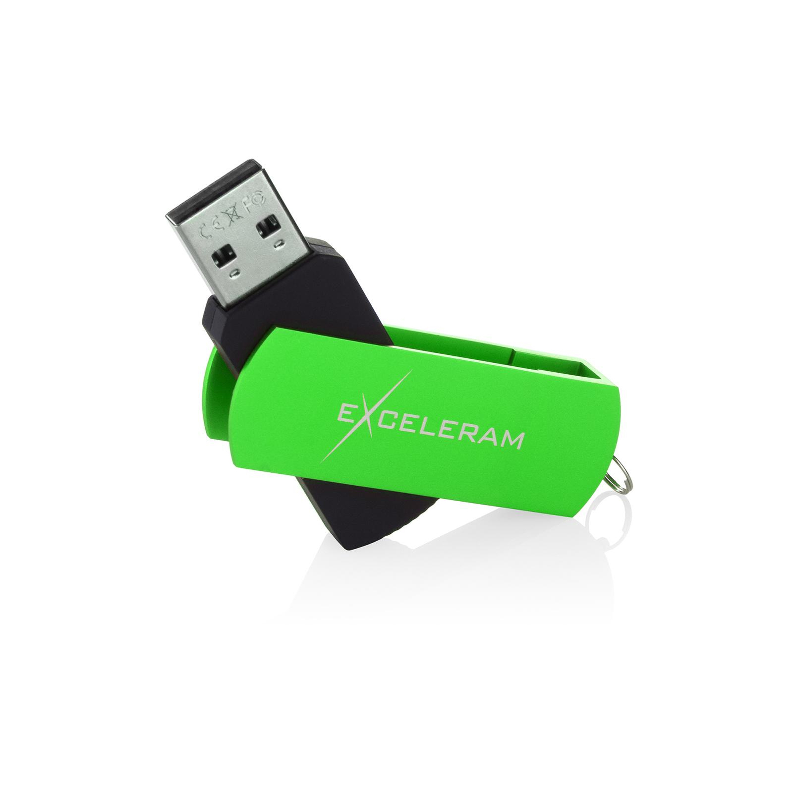 USB флеш накопитель eXceleram 32GB P2 Series Green/Black USB 2.0 (EXP2U2GRB32) изображение 3