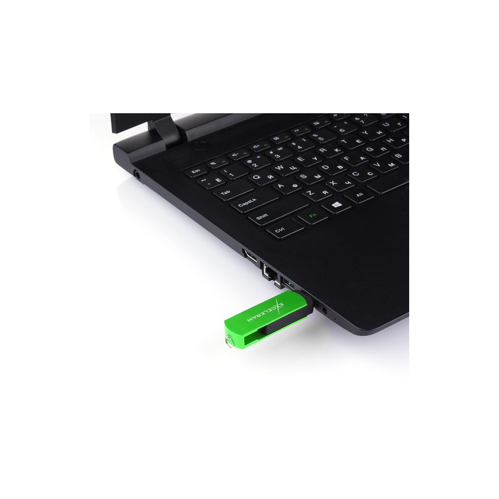 USB флеш накопитель eXceleram 32GB P2 Series Green/Black USB 2.0 (EXP2U2GRB32) изображение 7