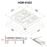 Варочная поверхность Perfelli HGM 61022 I изображение 7