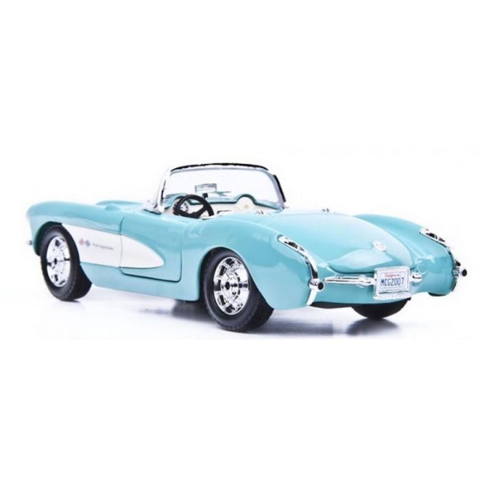 Машина Maisto Chevrolet Corvette голубой 1957 (1:24) (31275 lt. blue)
