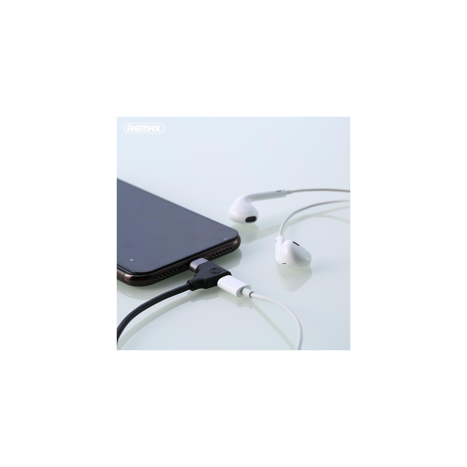 Дата кабель USB 2.0 AM to Lightning + Audio Adaptor 0.15m black Remax (RL-LA01-BLACK) изображение 4