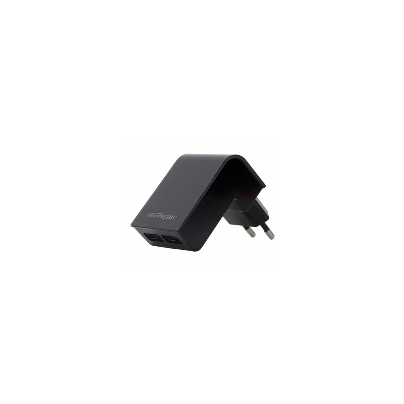 Зарядний пристрій EnerGenie USB 2.1A black (EG-U2C2A-02)