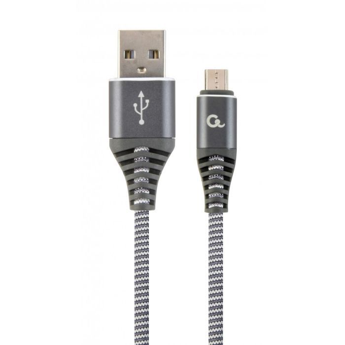 Дата кабель USB 2.0 Micro 5P to AM Cablexpert (CC-USB2B-AMmBM-2M-BW2)