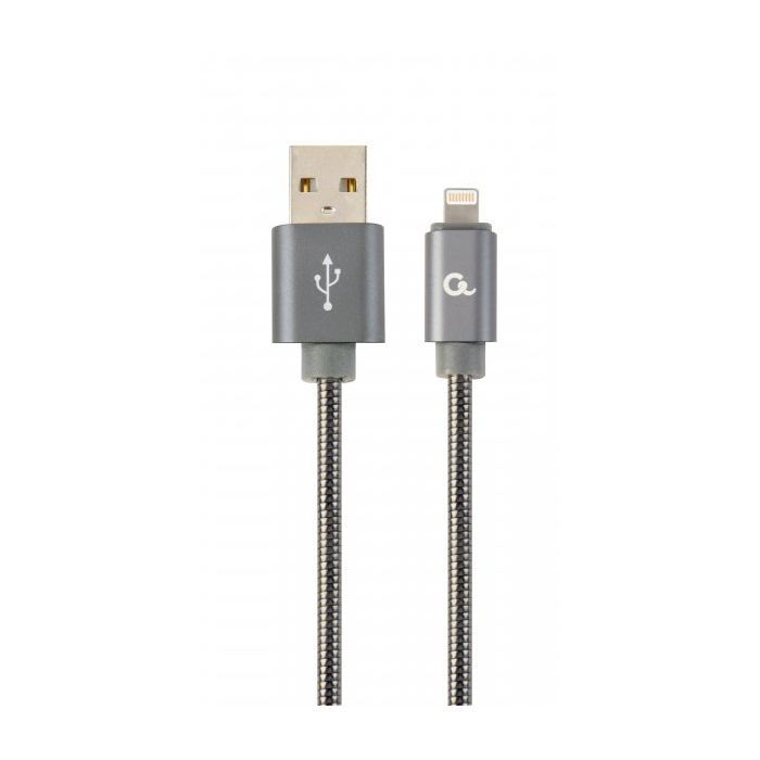 Дата кабель USB 2.0 AM to Lightning 2.0m Cablexpert (CC-USB2S-AMLM-2M-BG)