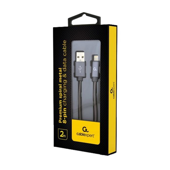 Дата кабель USB 2.0 AM to Lightning 2.0m Cablexpert (CC-USB2S-AMLM-2M-BG) изображение 2
