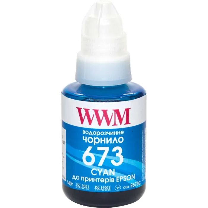 Чернила WWM Epson L800 140г Cyan (E673C)