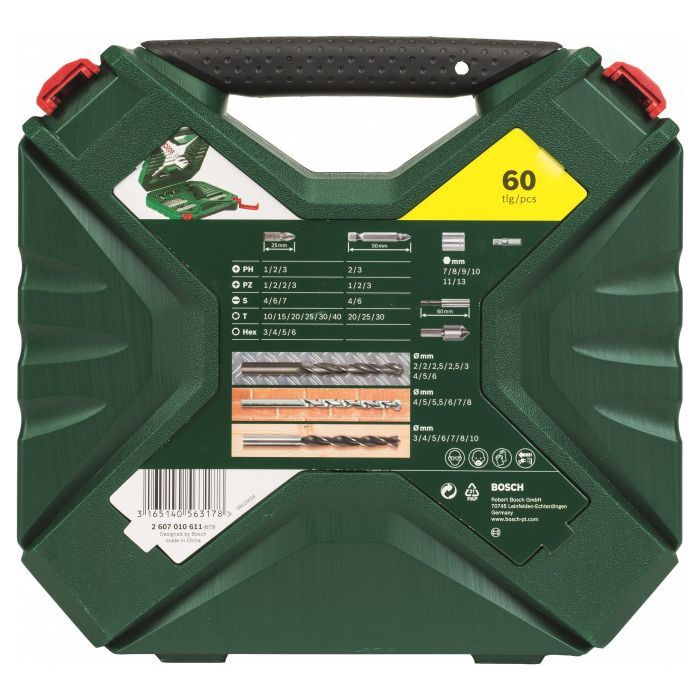 Набір свердл і біт Bosch X-LINE-60 (2.607.010.611) зображення 2