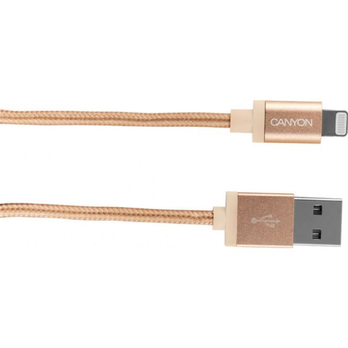 Дата кабель USB 2.0 AM to Lightning 1.0m MFI Pearl White Canyon (CNS-MFIC3PW) изображение 2
