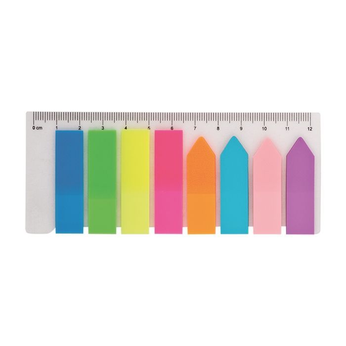 Стікер-закладка Buromax Plastic bookmarks 45x12mm, 8*25шт, neon (BM.2307-98) зображення 2