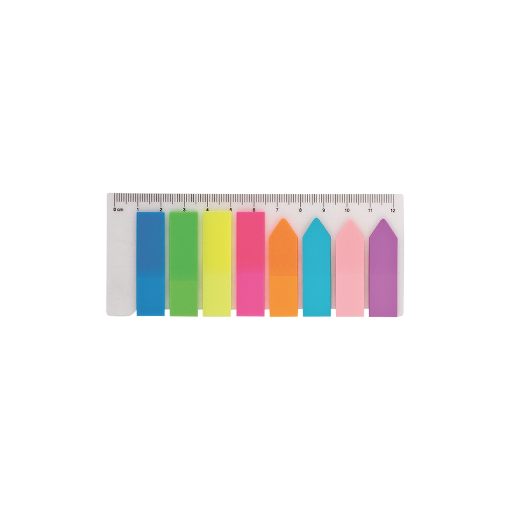 Стикер-закладка Buromax Plastic bookmarks 45x12mm, 8*25шт, neon (BM.2307-98) изображение 2
