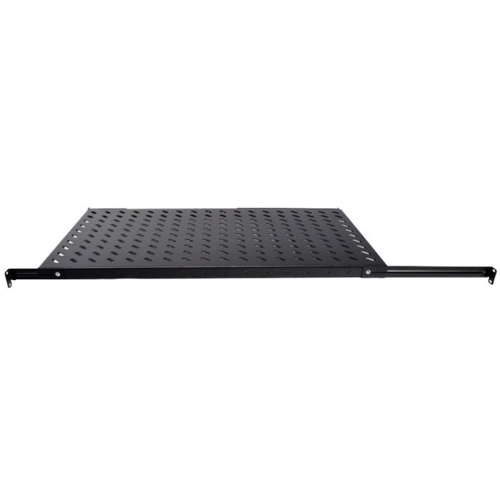 Полка 19" CMS 1U глуб. 850мм, 4-ре точки, сталь 1.5мм, черная (UA-SH4-850B) изображение 2