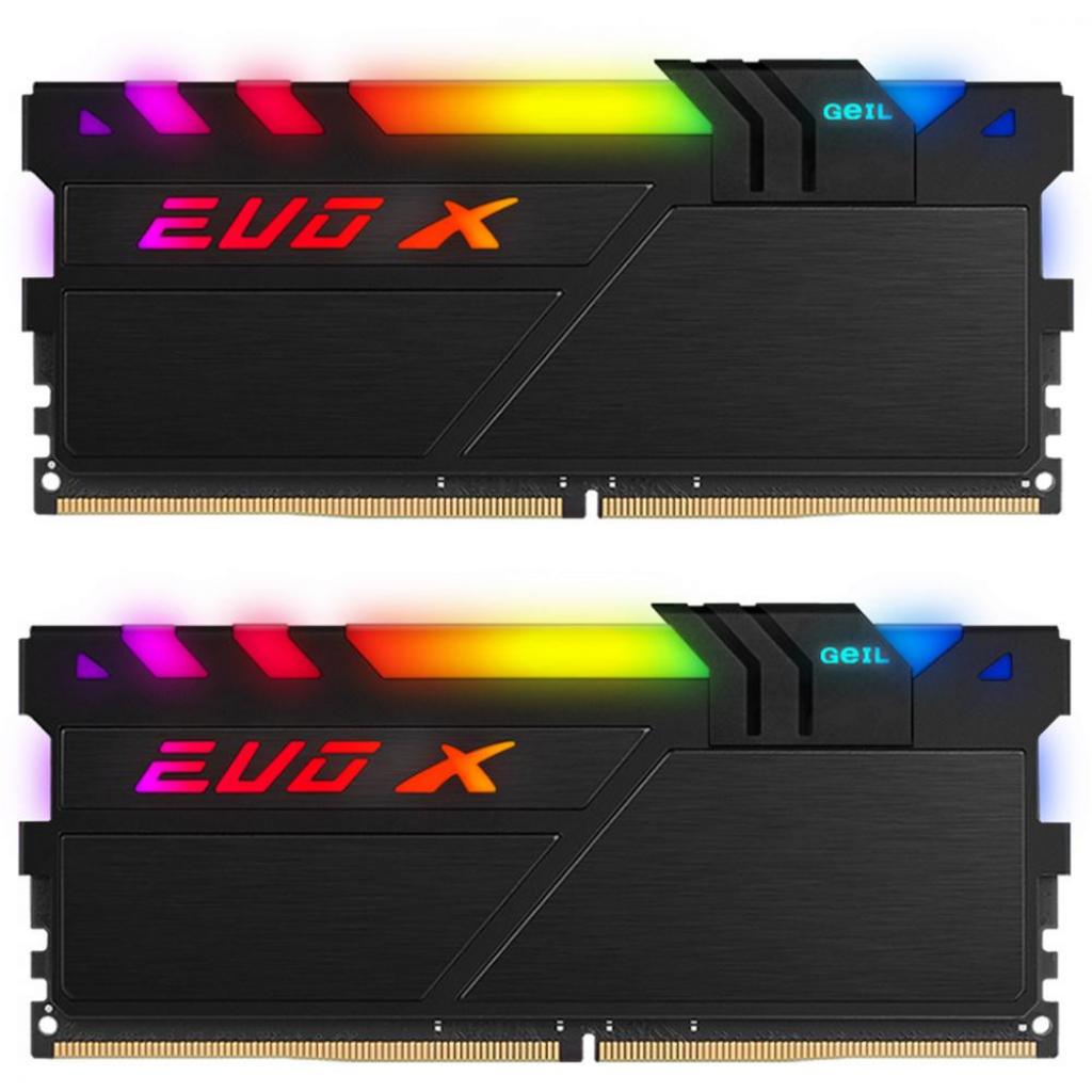Модуль пам'яті для комп'ютера DDR4 32GB (2x16GB) 3200 MHz EVO X II Black Geil (GEXSB432GB3200C16BDC)
