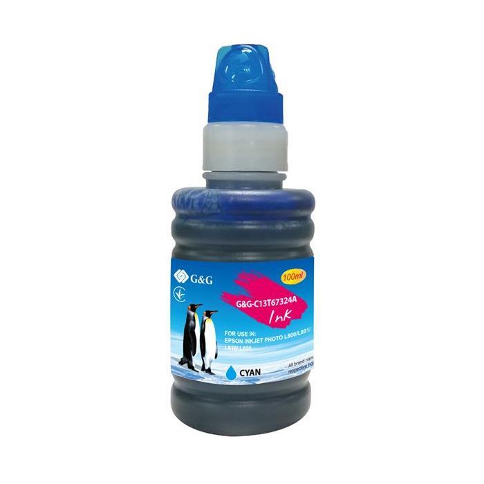 Чернила G&G Epson L800 cyan, контейнер 100мл (G&G-C13T67324A)