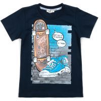 Футболка детская Breeze со скейтом (12363-140B-blue)